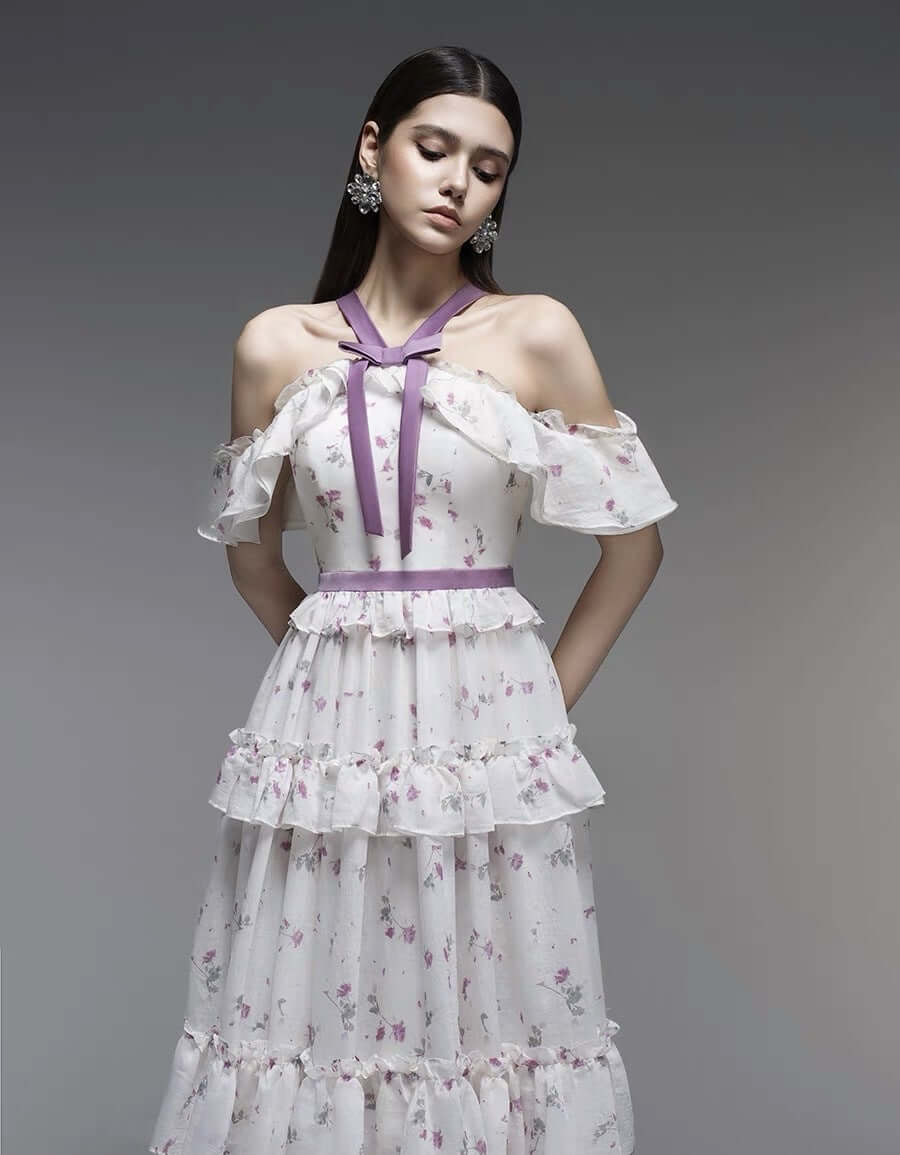 Petal Silk Maxi Dress