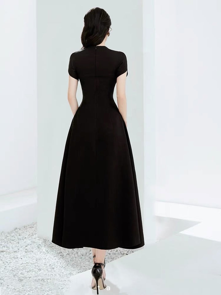 Crossfront Crepe Maxi Dress - Contrast