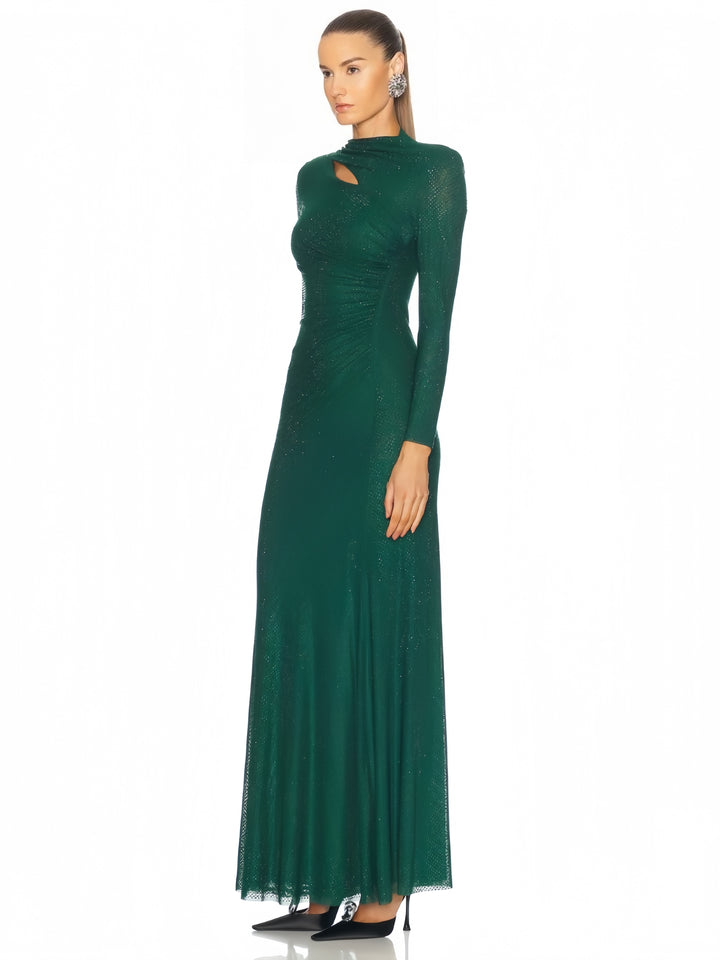 Elegant Shiny Green Dress