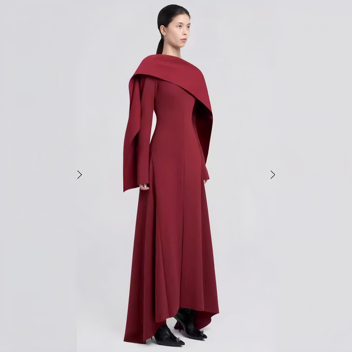 Elegant Shawl Red Dress & Long Middle Eastern Gowns