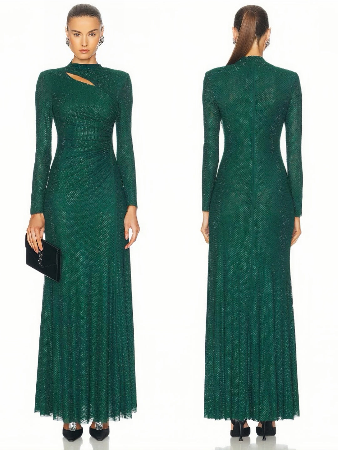 Elegant Shiny Green Dress