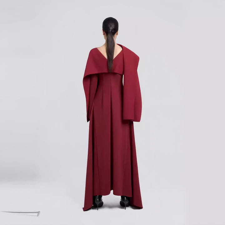 Elegant Shawl Red Dress & Long Middle Eastern Gowns