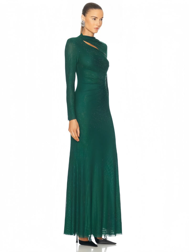Elegant Shiny Green Dress