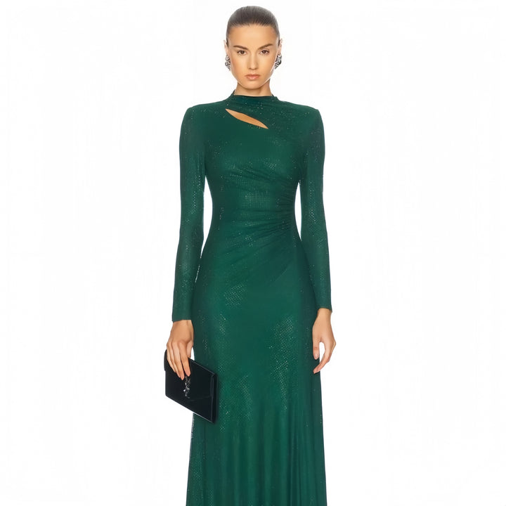 Elegant Shiny Green Dress