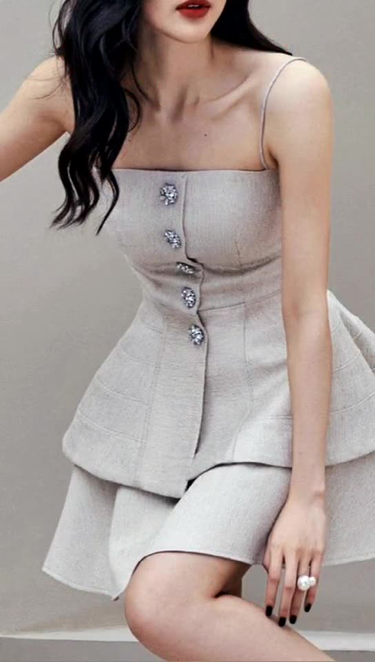 Elegant Two-Piece Dress Set | High-Waist Skirt & Bustier Top | Party Chic