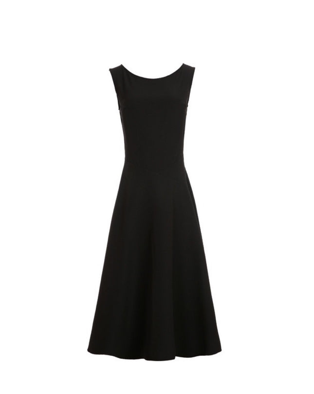 Off Shoulder Ruched Midi Dress - Black