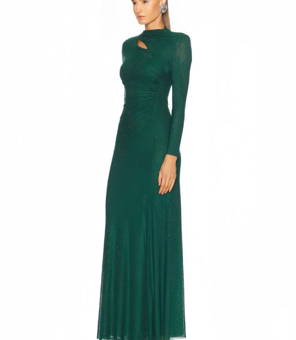 Elegant Shiny Green Dress