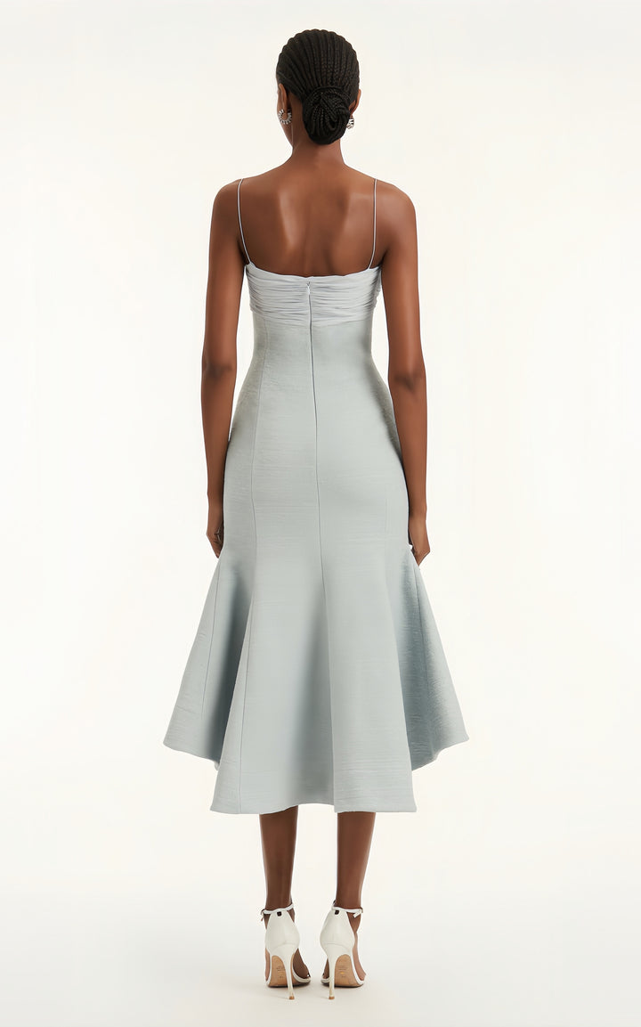 Light Blue Spaghetti Strap Knot Dress