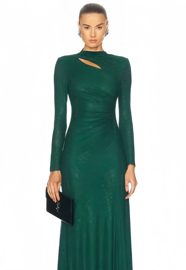 Elegant Shiny Green Dress