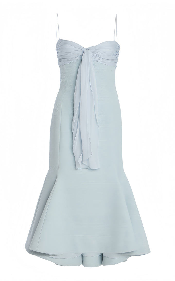 Light Blue Spaghetti Strap Knot Dress