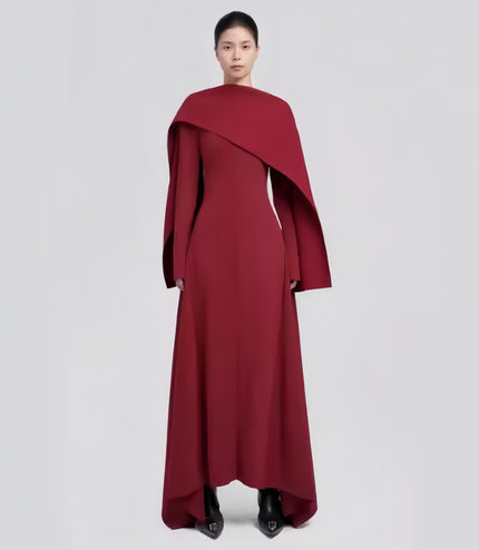 Elegant Shawl Red Dress & Long Middle Eastern Gowns